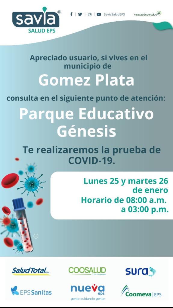 JORNADA DE TOMA DE MUESTRAS SAVIA SALUD