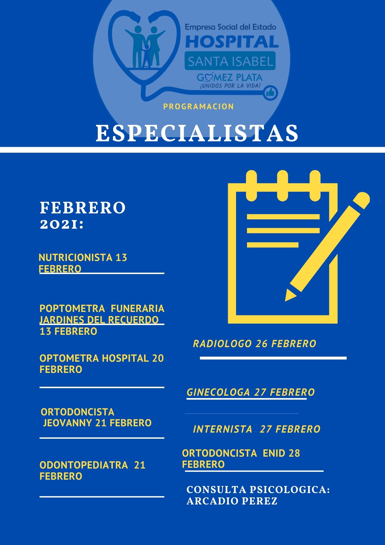 ESPECIALISTAS FEBRERO 2021