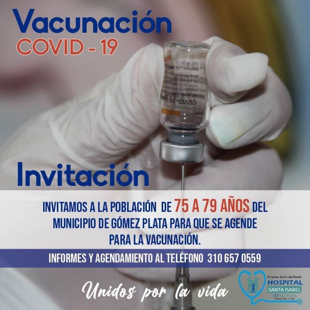 VACUNACIÓN COVID-19 POBLACIÓN DE 75 A 79 AÑOS